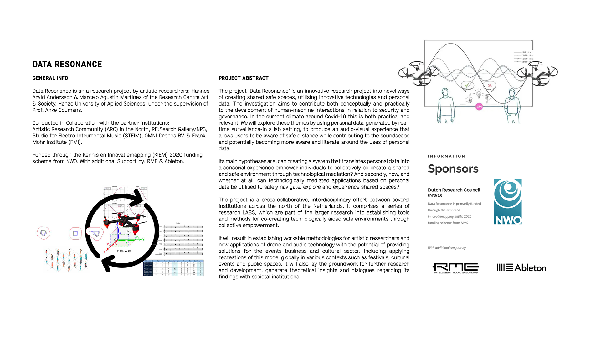 Data Resonance project info sheet — general info, abstract, sponsors